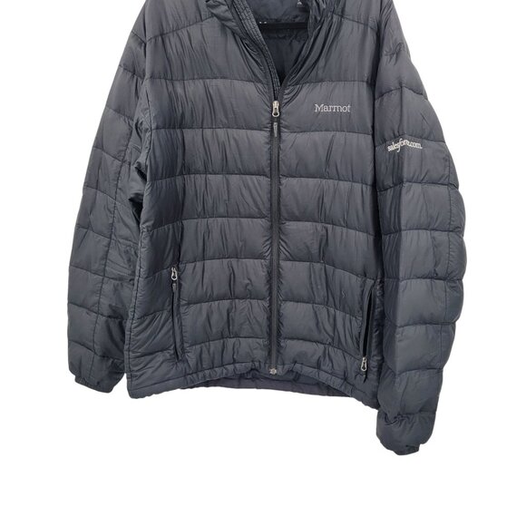 Marmot Mens 800 Fill Power Down Jacket Sz XL Black Goose Down Lightweight Warm - Picture 7 of 14